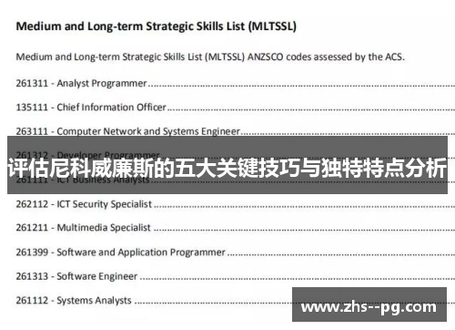 评估尼科威廉斯的五大关键技巧与独特特点分析